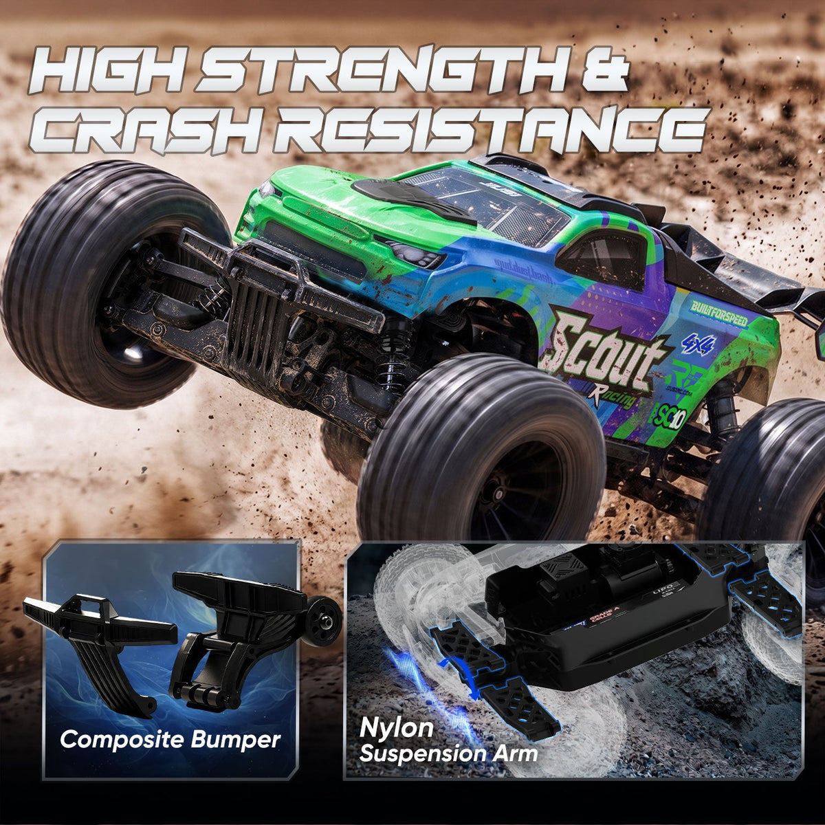 JIUSI SC10 1/10 RC Monster Truck