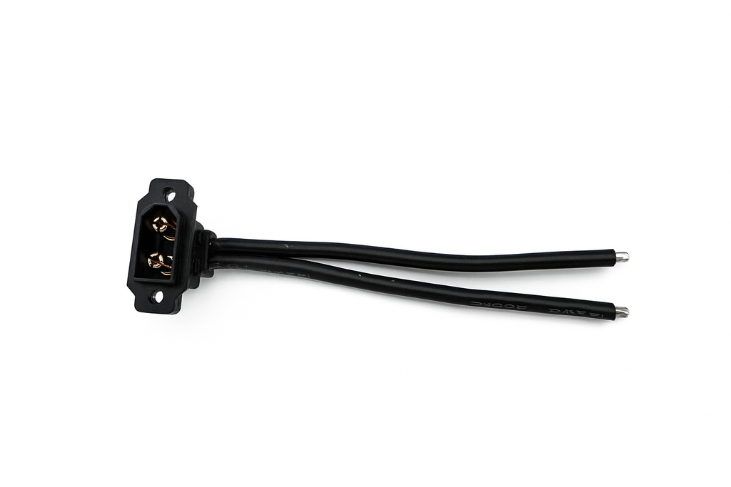 Angle connector XT60 90mm/ 100mm (black)