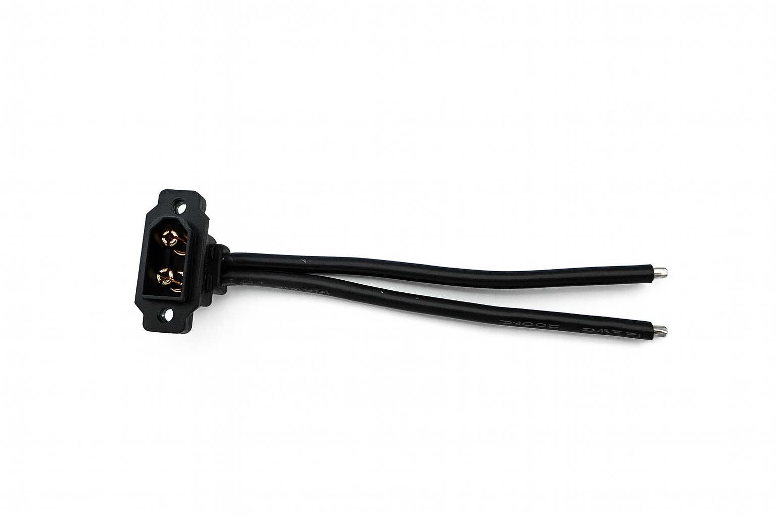 Angle connector XT60 90mm/ 100mm (black)