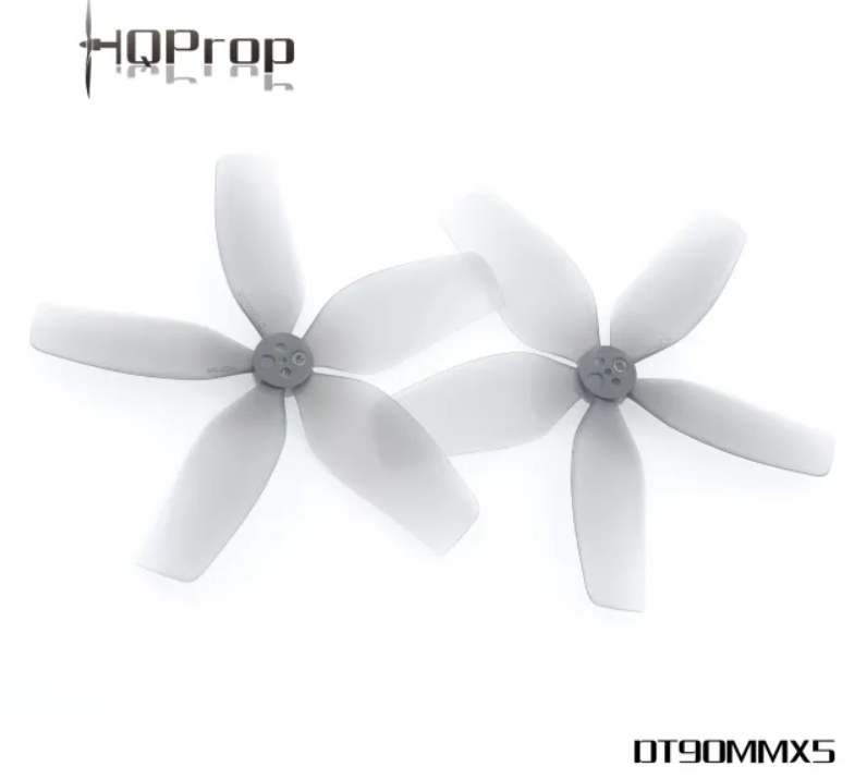 HQProp DT90MMX5 for Cinewhoop Grey (2CW+2CCW)-Poly Carbonate